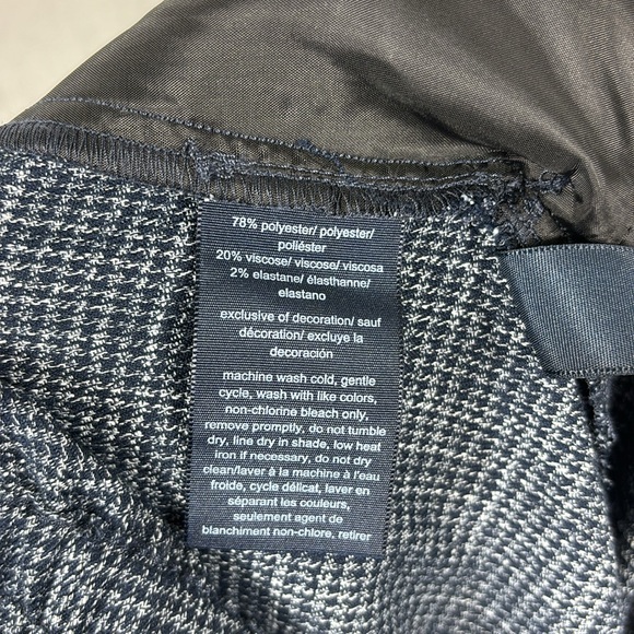 Tommy Hilfiger Houndstooth Blue Berkshire Ankle Trouser Dress Pants | Size Large - Picture 8 of 9